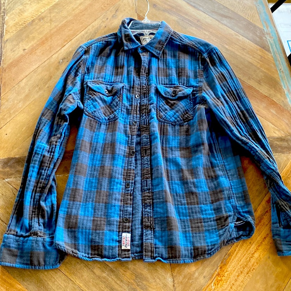 Flag & Anthem Flannel Button Down - S